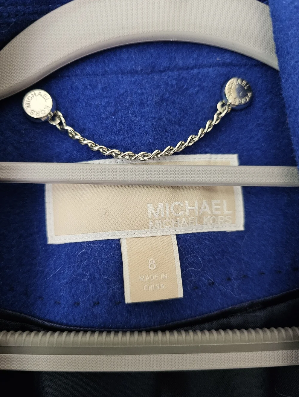 Michael Kors Wool Blend Royal Blue Officers Coat